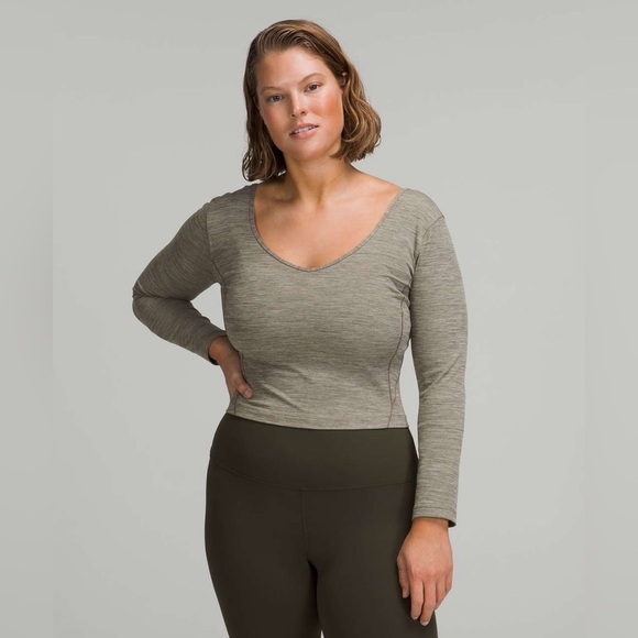 Lululemon Align Long Sleeve Shirt in Heathered Rover Size 12 - Picture 1 of 6